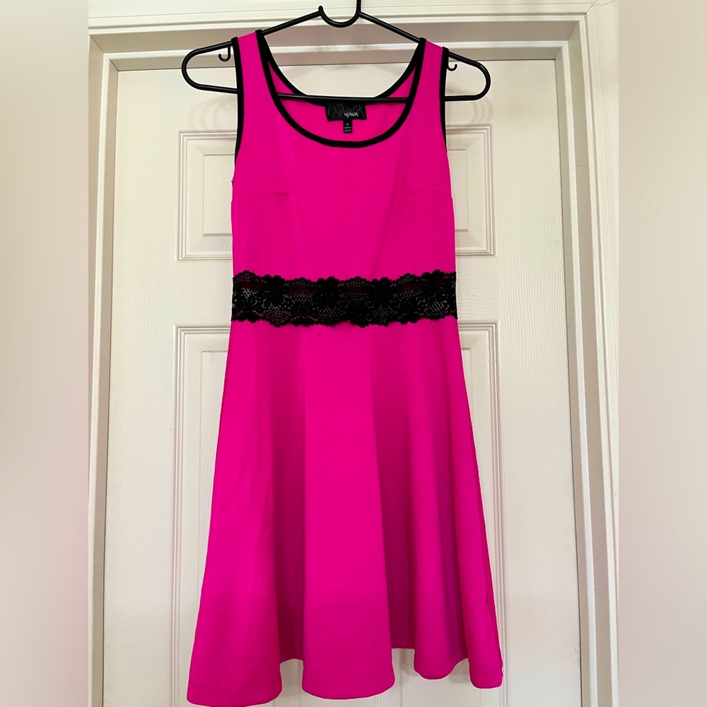Hynotik-Pink Dress with Black Lacing